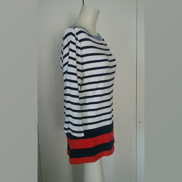 Tommy Hilfiger Stripe Red White and Blue Top - Picture 2 of 6